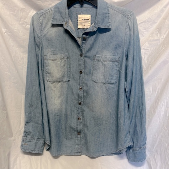 NWOT Ladies Light Weight Blue Chambry Workshirt - Picture 1 of 10